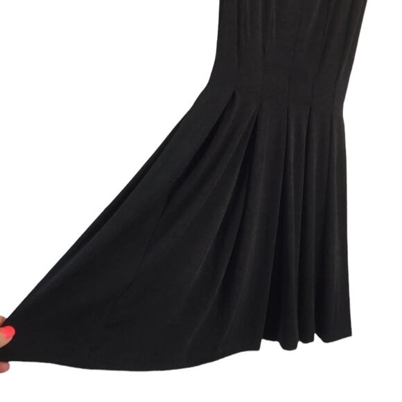 80s 90s Vintage TOWER sleeveless pleated fit & flare dress - Picture 6 of 11